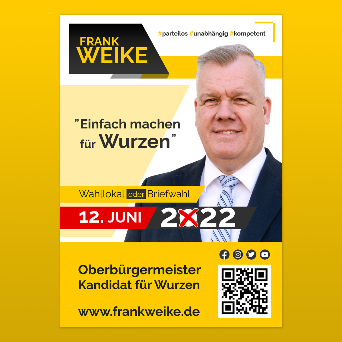 Frank Weike - Wahlplakat Oberbürgermeisterwahl 2022